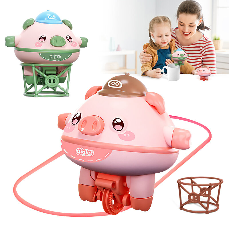 New Gyroscope Pig Balance Toy para crianças, monociclo, andando Tumbler, corda bamba, brinquedo elétrico, Walker, carro, presentes bonitos para meninos e meninas, novidade