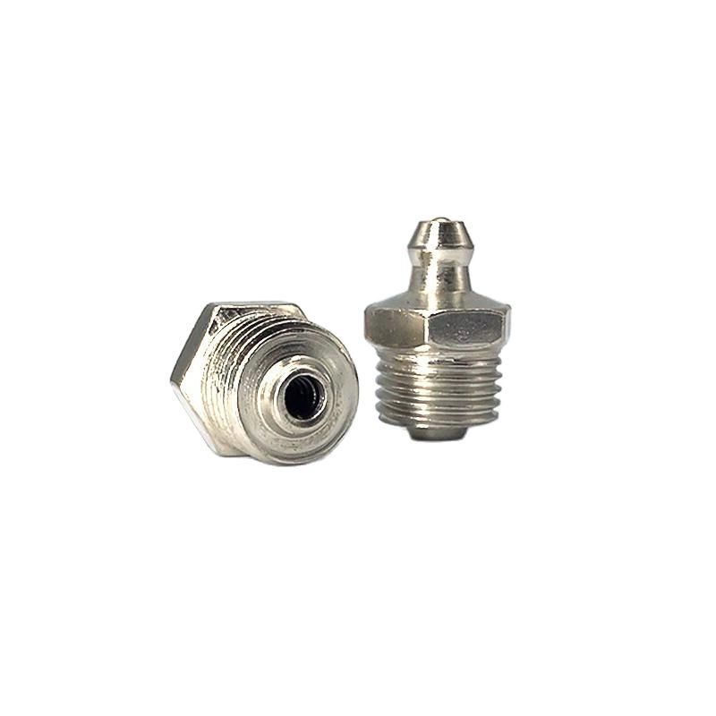F0006 stainless steel grease nipple SS201 SS304 metric external thread straight elbow type grease nipple for grease gun