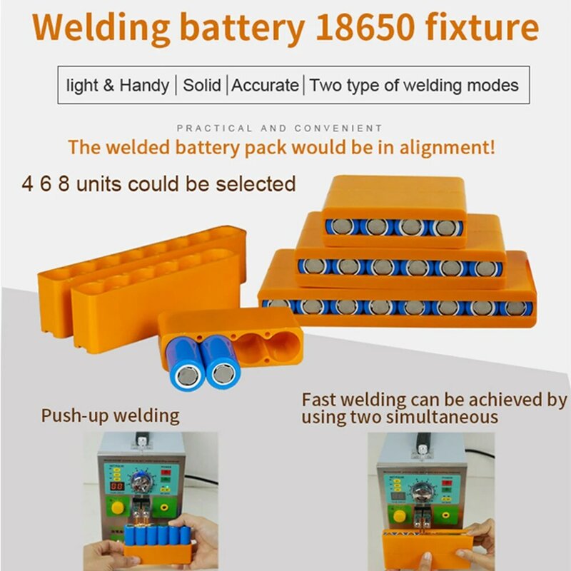 equipamentos de solda Fixação de bateria fixa para soldagem a ponto Battery Pack, Bateria de lítio compacta de solda, Baterias Fixo Suporte, 18650