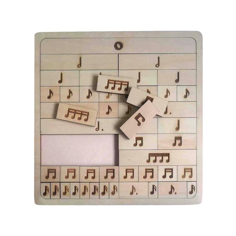 Деревянная головоломка с музыкальными нотами, обучающие игрушки для детей, мальчиков, девочек, детского сада