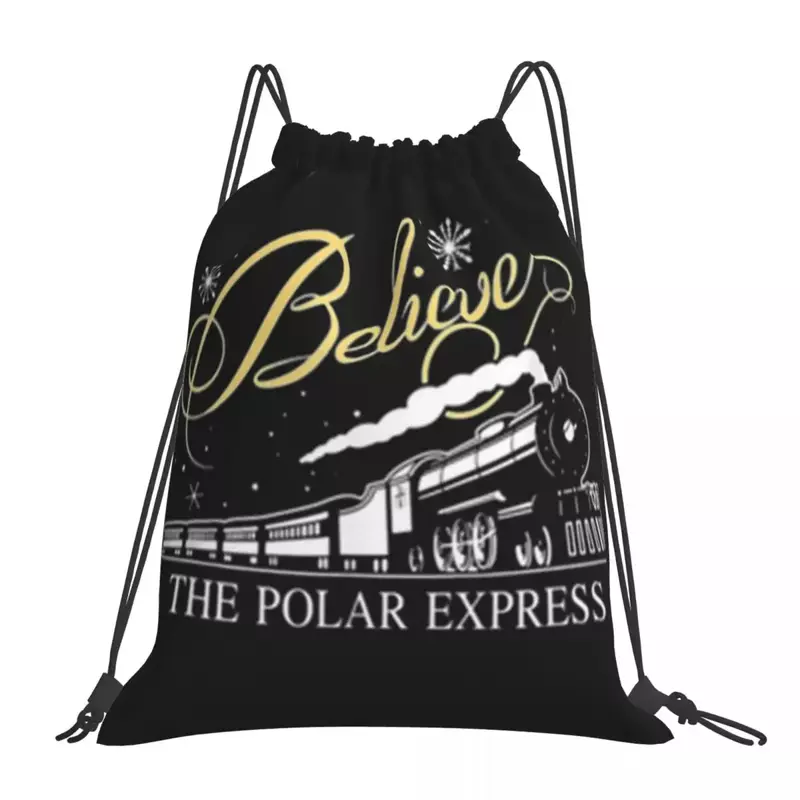 Die Polar Express Rucksäcke tragbare Kordel zug Taschen Kordel zug Bündel Tasche Sporttasche Bücher taschen für Mann Frau Studenten