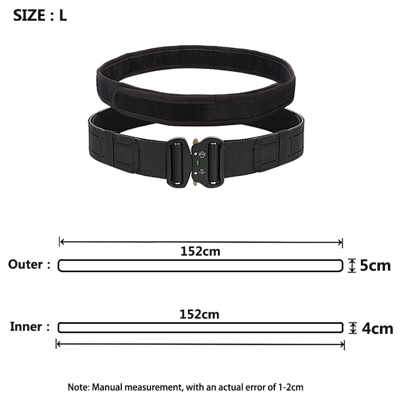 2 Inch Tactical Belt Quick Release Metal Buckle MOLLE Airsoft Mens Belts molle belt military tactical belt