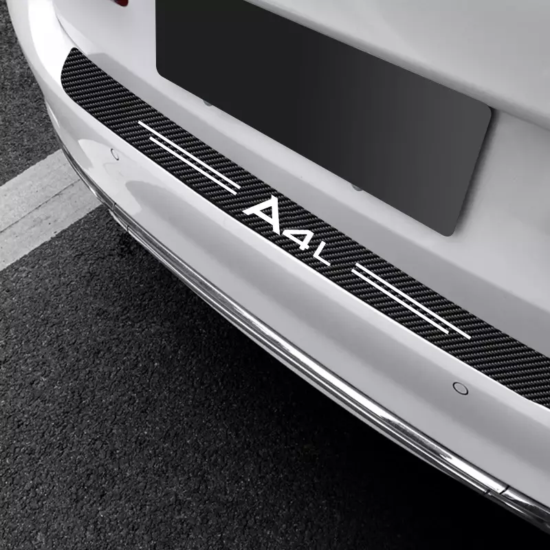ملصقات واقية بغشاء خلفي للسيارة من ألياف الكربون ، ملصقات لشعار أودي A4L ، A3 ، A4 ، Q7 ، Q8 ، TT ، S1 ، S3 ، S4 ، R8 ، RS3 ، RS4 ، 1