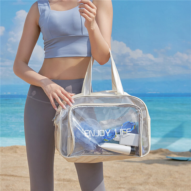 Borse portaoggetti portatili per il nuoto borse portatili da spiaggia borse da bagno da viaggio per sport all'aria aperta per donna uomo stoccaggio all'aperto
