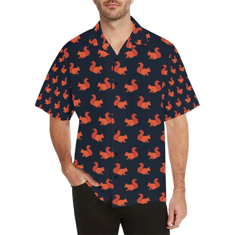قميص هاواي بأكمام قصيرة للرجال ، بلوزة غير رسمية للرجال على الموضة في الشوارع ، ملابس بأزرار للرجال ، حفلة الدعوة ، الصيف ،