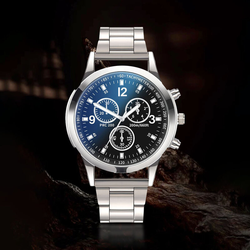 Męski zegarek z mechanizmem kwarcowym wodoodporny elegancki odporna na zarysowania zegarek prezent dla ojca męża chłopaka