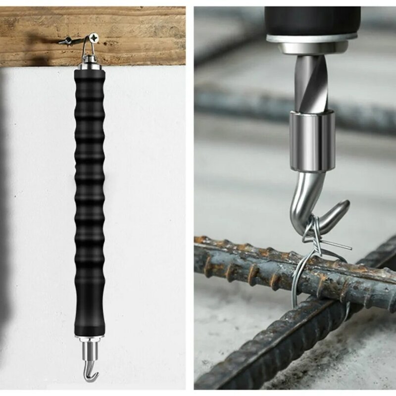 Zbrojenie stalowe drut wiązałkowy Twister automatyczne narzędzia ręczne zbrojeniaki prosty hak 260mm skalowalna konstrukcja haka wzmocniona