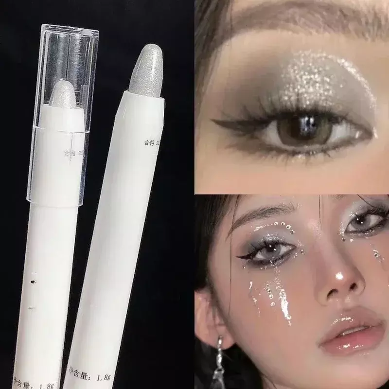 Matte White Lying Silkworm Highlighter Pen Pearlescent Eyeshadow Stick Brightening Pearl Eyeliner Waterproof Glitter Eye Shadow