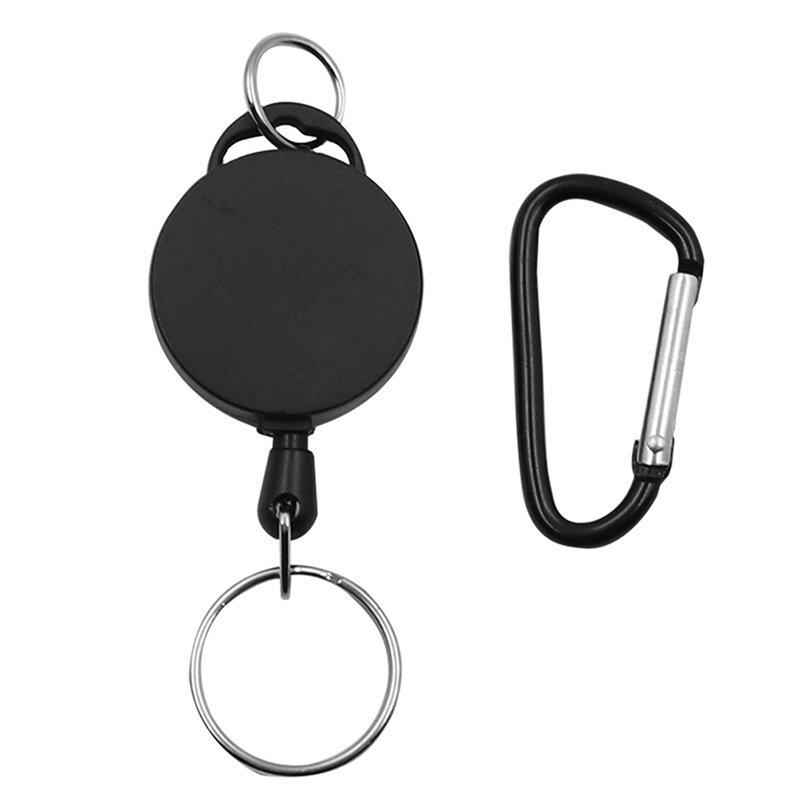 1pc Retractable Badge Reel for Name Tag Card Metal Pull Retracting Key Chain Ring for Id Card Holders Office Supplies