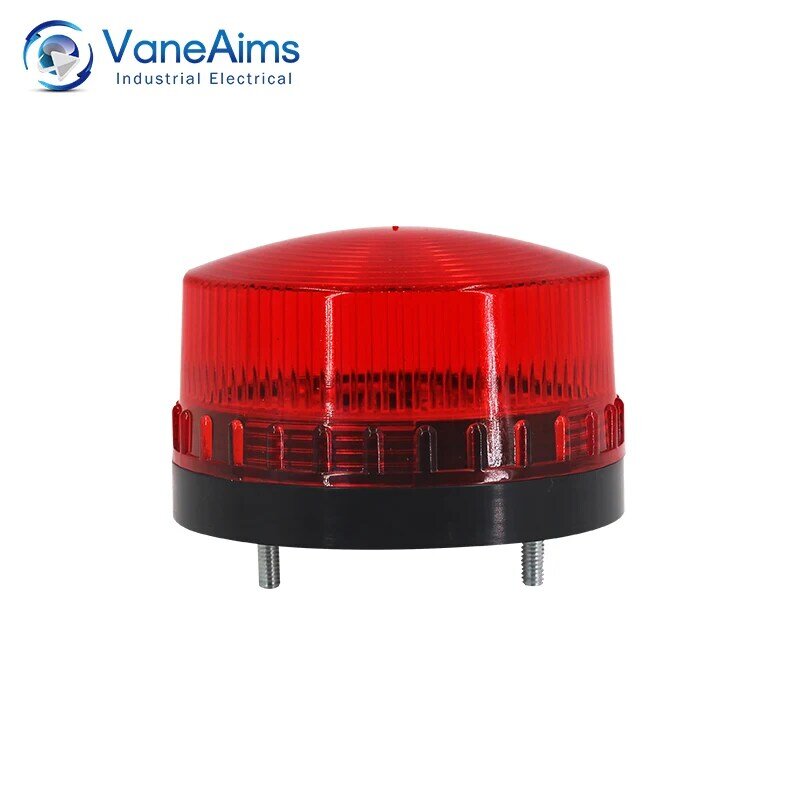 VaneAims-Luz de advertência estroboscópica de alta luz, tipo parafuso, farol intermitente, lâmpada indicadora LED para sistema de segurança, N-3071, 12V, 24V, 220V