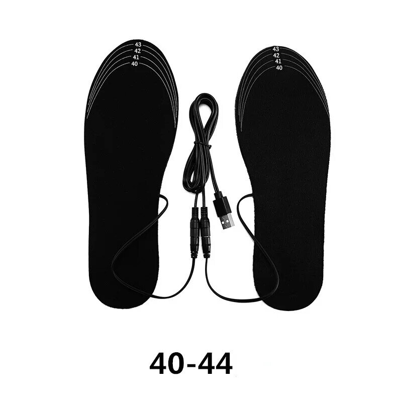 Plantillas calefactables recargables por USB, almohadilla eléctrica personalizable para zapatos, esquí al aire libre, calentadores de pies de invierno, tamaño 35-46, bricolaje
