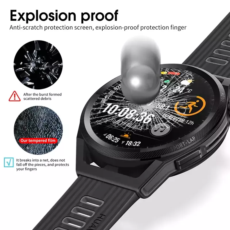 Protector de pantalla de vidrio templado HD para reloj inteligente, película a prueba de explosiones para Huawei Watch GT 2 3 GT2 GT3 Pro 46mm GT Runner, 1-5 piezas