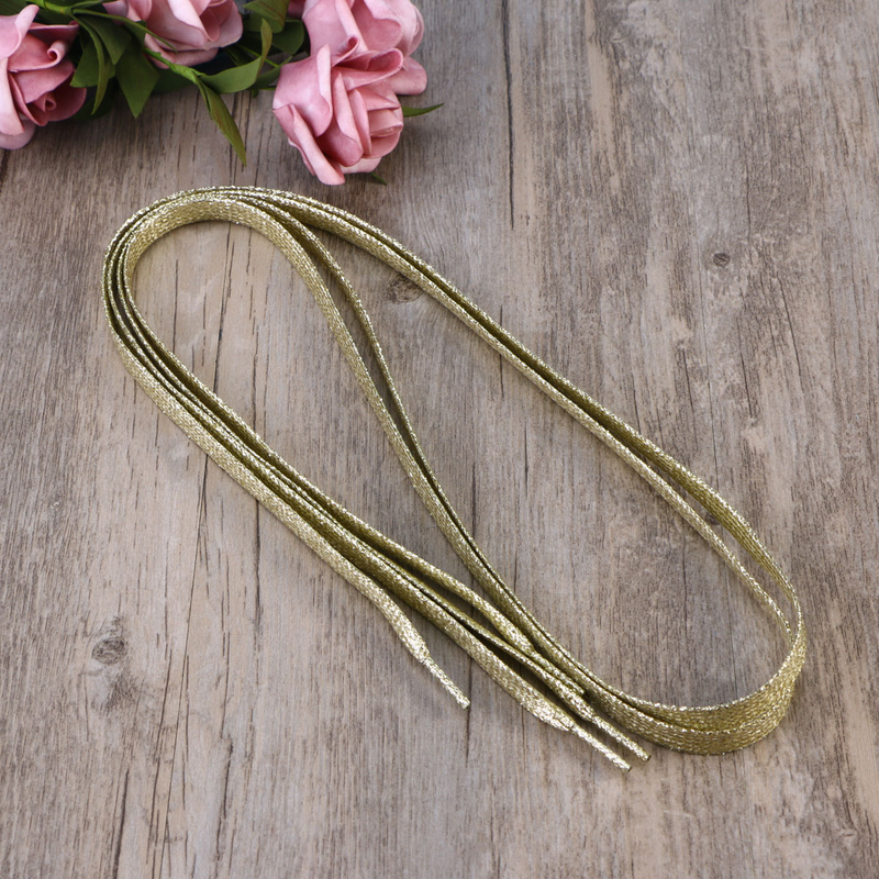 1 1m błyszczące sznurówki z metalicznym brokatem brokatowe sznurowadła kolorowe trampki modne sznurowadła do trampek płótno atletyczne (