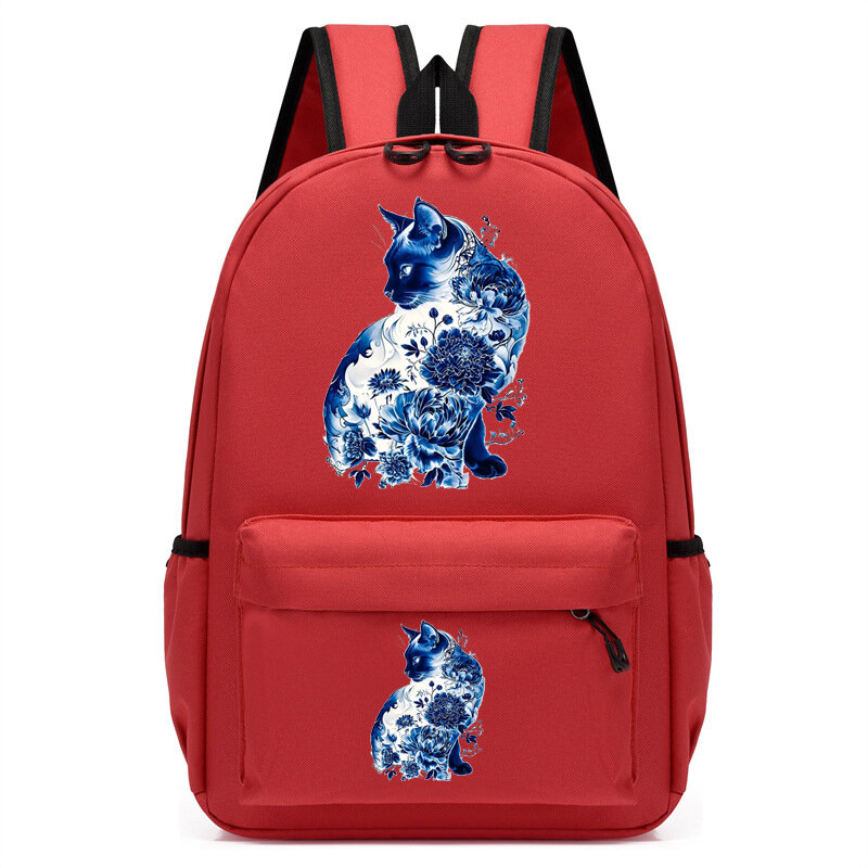 Children Bagpack Cute Kawaii Backpack Kindergarten Schoolbag Kids Bagpack Bag Blue Cat Anime Student Bookbag Travel Mochila