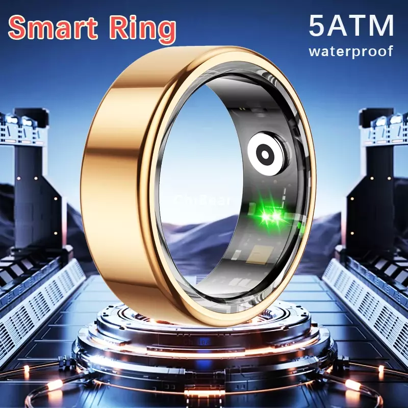5ATM Wodoodporny inteligentny pierścień dla mężczyzn Kobiety Monitorowanie stanu zdrowia 100 trybów sportowych Śledzenie fitness Wodoodporny pierścień sportowy Smart 2024New