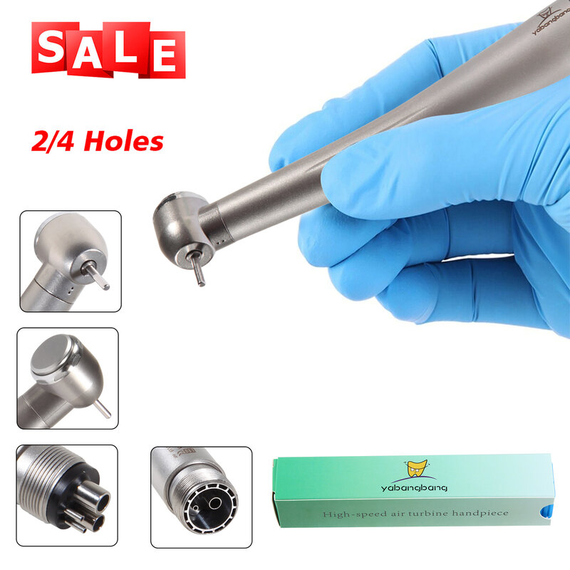 Sale! YABANGBANG 10pcs Dental High Speed Handpiece 2/4Holes Push Button Big Head Single Water Spring Fit NSK Style Free Shipping
