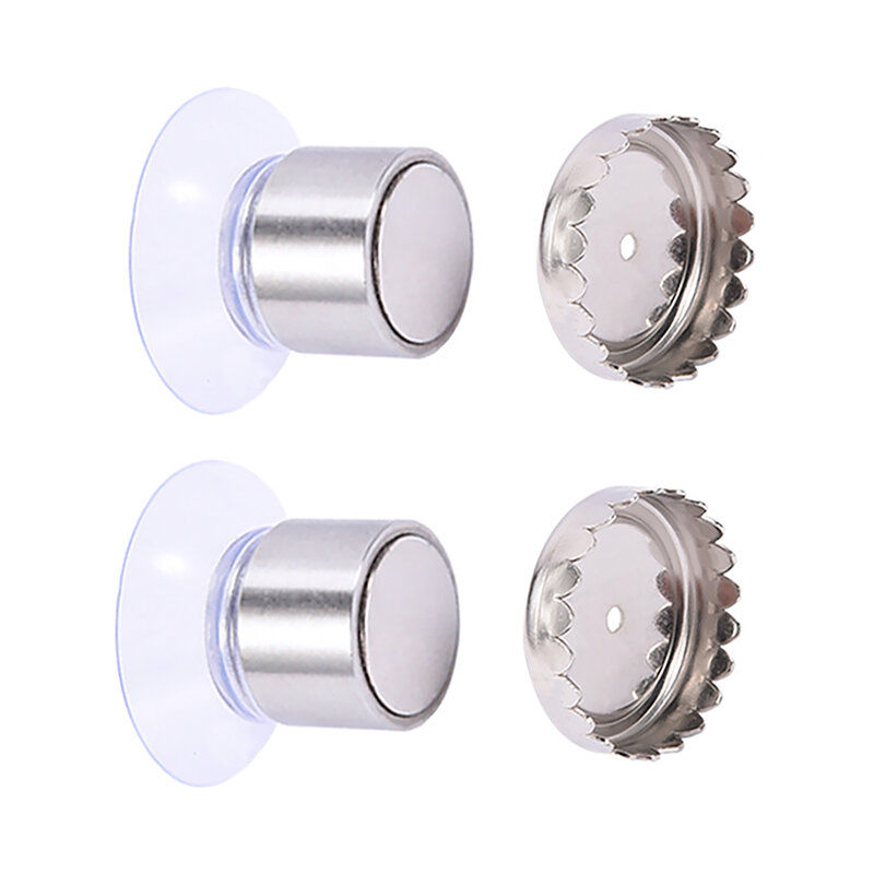 2pcs Durable Easy Install Kitchen Wall Mounted Bathroom Stainless Steel Suction Cup Magnetic Soap Holder Hotel Fast Draining
