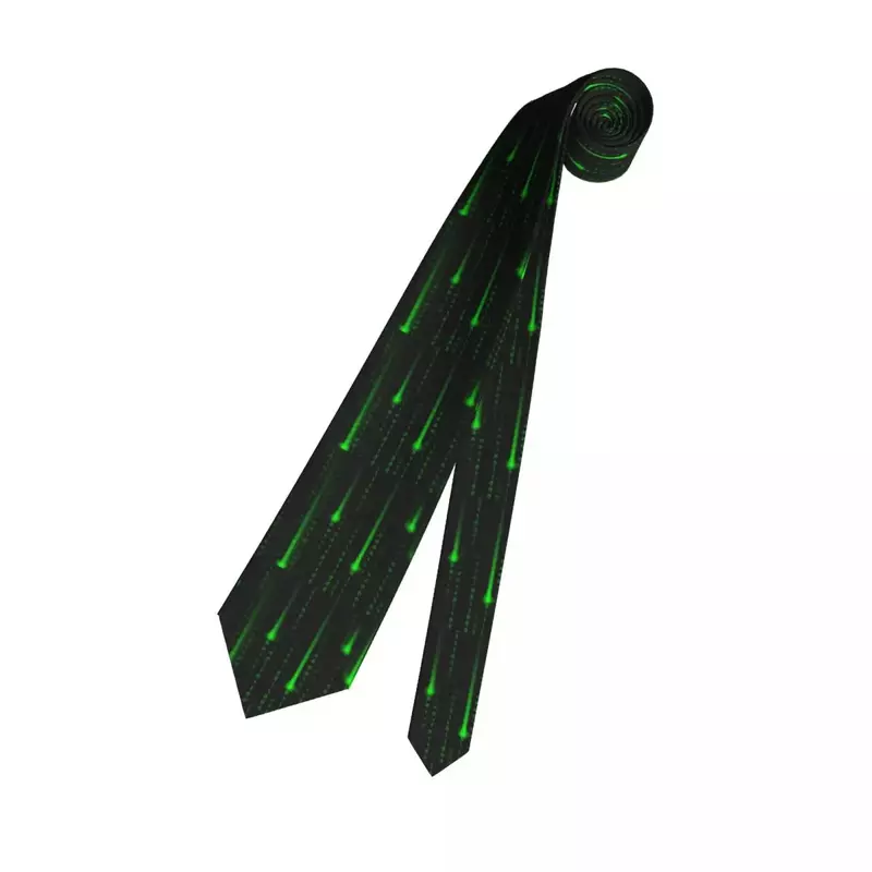 Corbata de código de matriz personalizada para hombres, patrón de código de programación de seda clásica, corbatas para boda