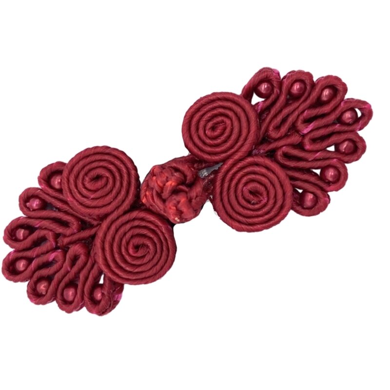 652F Chinese Knot Buttons Sweater Scarf Cloaks Clasp Cardigan Fasteners for Clothing Decor Seven Beads Cheongsam Fasteners