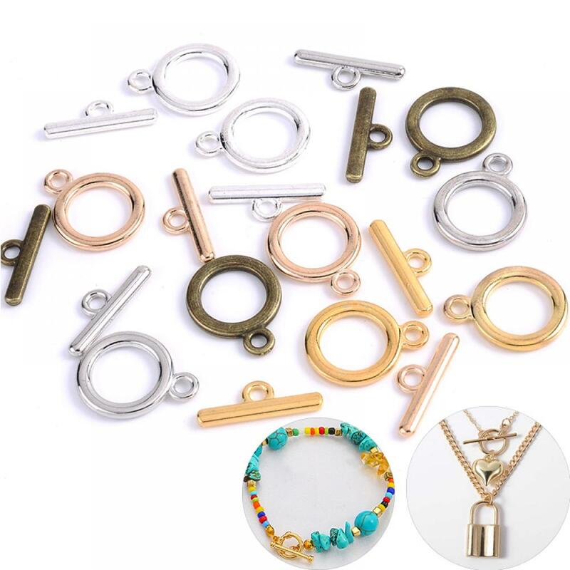 10 pièces de fermoir OT classique en acier inoxydable de 15mm, fermoir à bascule pour la fabrication de bijoux, collier, Bracelet, accessoires