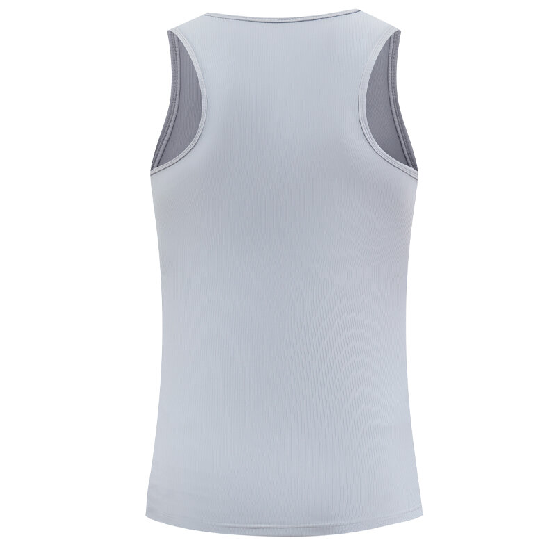 Uomo Muscle Fashion Gym Vest canotta posteriore maschile senza maniche Stringer Top abbigliamento Marathon Training Fitness Workout Sport Shirt