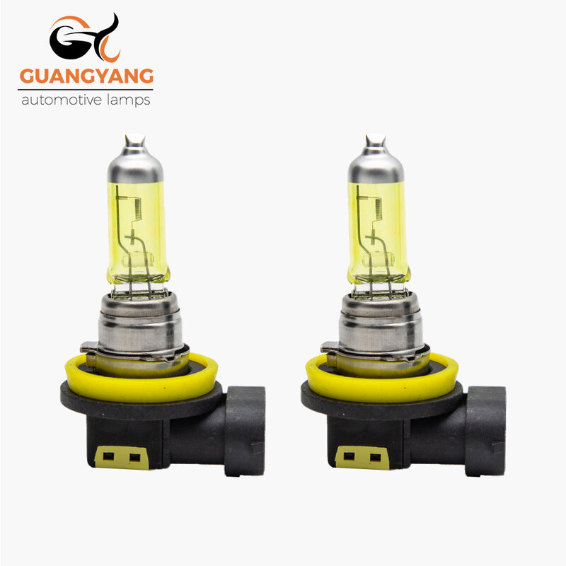 2 Pcs H8 12V 35W Yellow 2800K Lights Car Headlight Auto Fog Lamps Halogen Bulbs