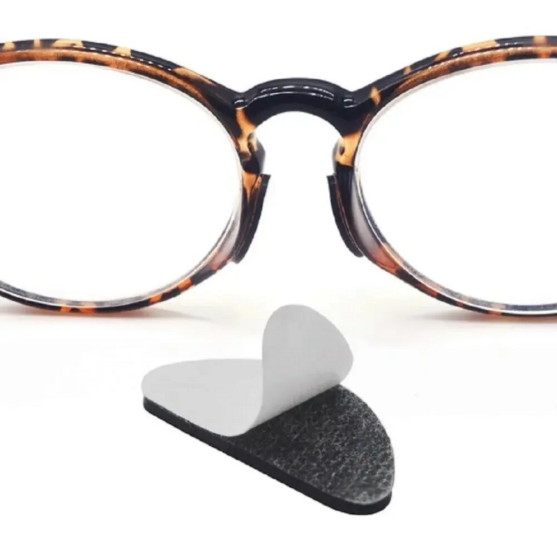 Almohadillas de silicona para gafas, almohadillas invisibles antideslizantes, suaves, autoadhesivas, soporte para la nariz, accesorios para gafas