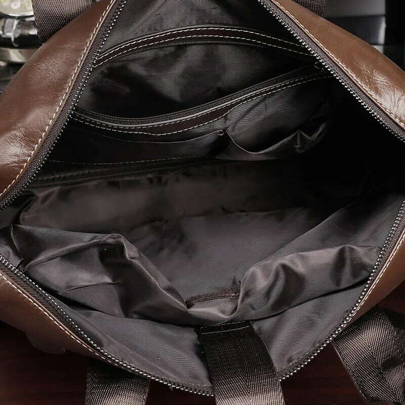 Männer Echt leder Handtaschen Business Laptop Tasche Reise Aktentaschen hochwertige Umhängetaschen Hochleistungs-Umhängetaschen