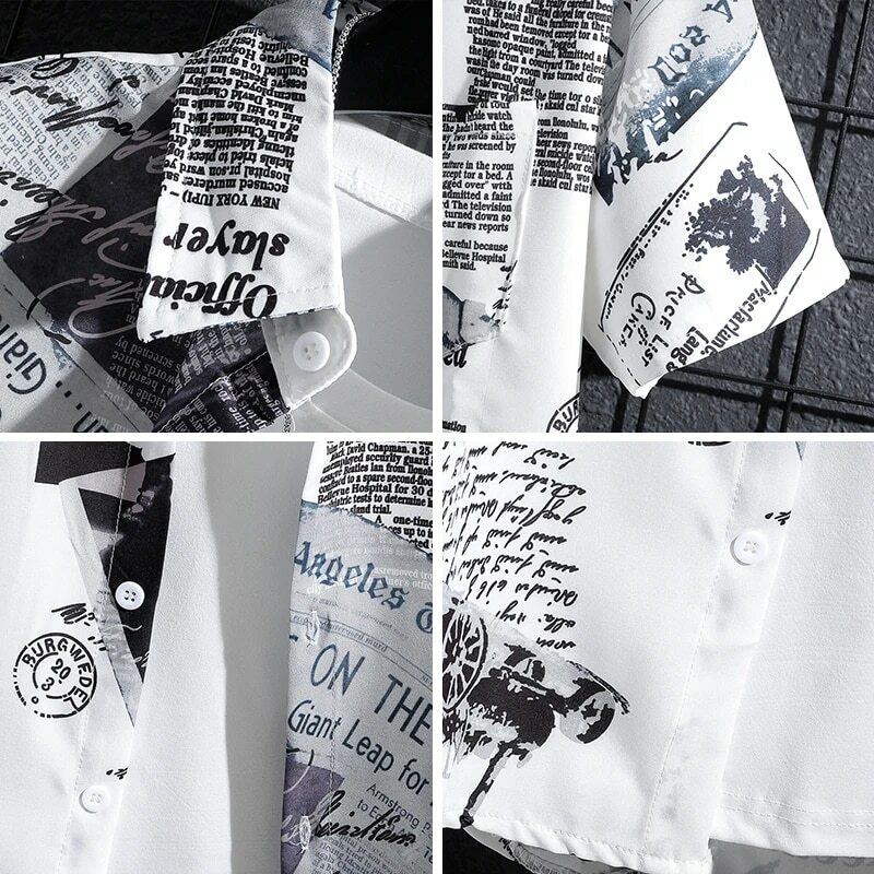 Overhemden Met Korte Mouwen Voor Heren Dun Vrijetijdskleding Voor Heren Aan Zee