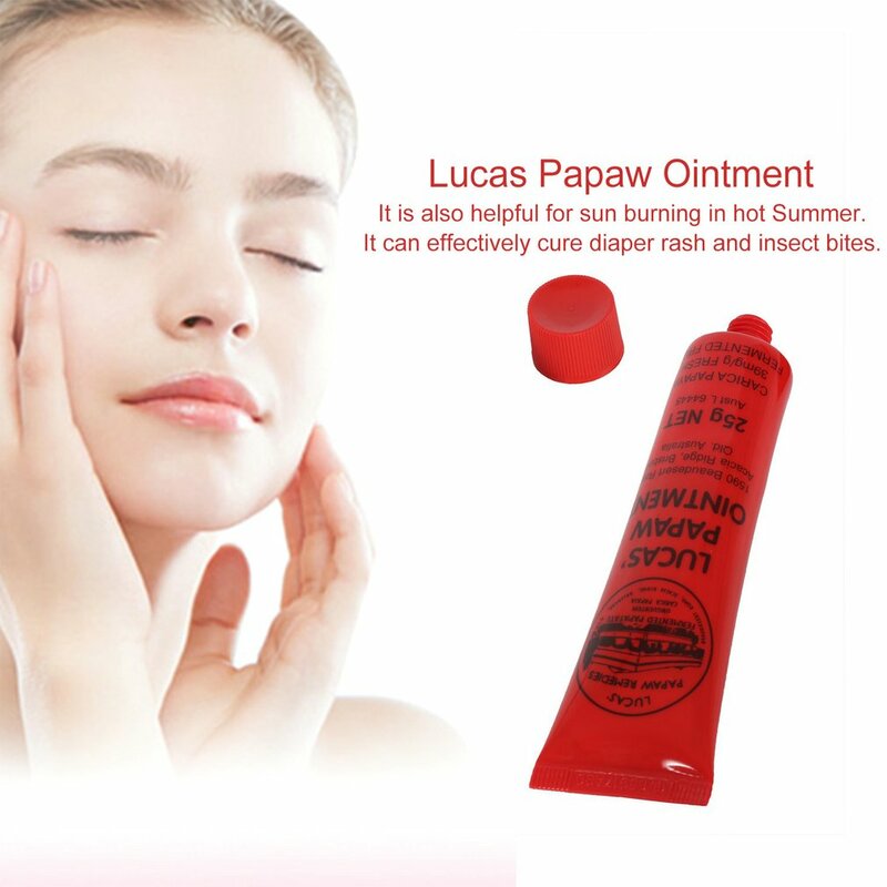 25g Lucas Papaw Ointment Multifunctional Lip Protector Hydrating Lip Balm Diaper Rash Cream Papaya Skin Rash Cream Repair Cream