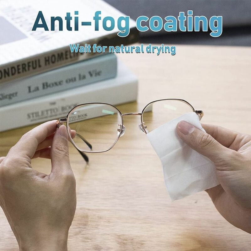 Anti-Fog Lens Wipes for Misting Cleaner, Óculos Cleaner, Wipe Tool for Phone Screen Dust Remover, 100pcs por caixa