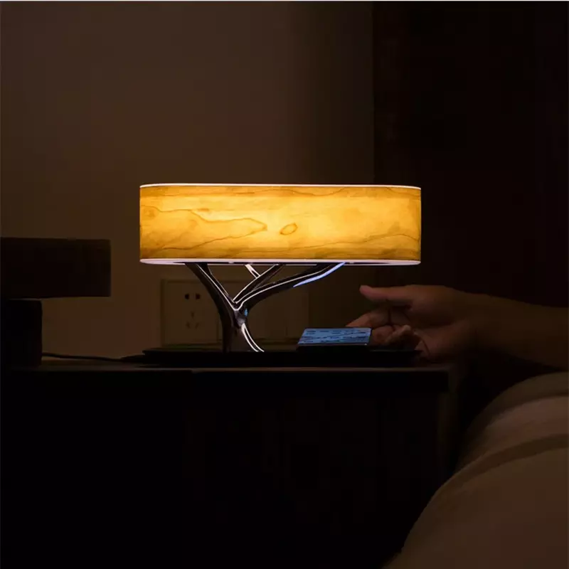 Funzione regalo di moda di fascia alta Multi-musica piccola lampada da notte Bluetooth Audio Touch Switch lampada da tavolo dimmerabile senza elettrodi Sleep