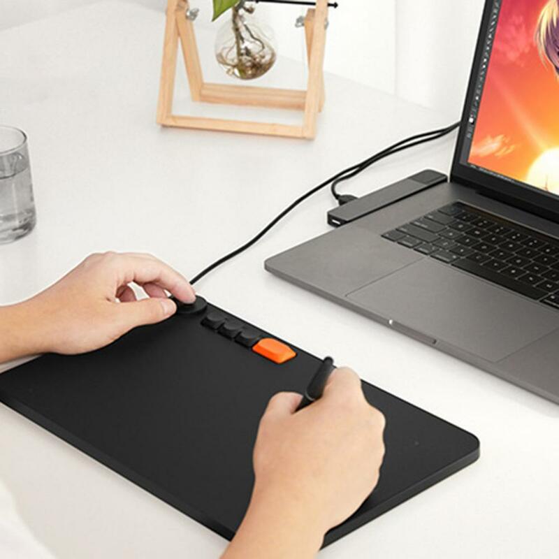VO1060 Drawing Tablet 290 PPS 60 Degree Tilt PC Drawing Tablet 4 Hot Keys USB Digital Graphics Tablet for Android/Windows/Mac/OS