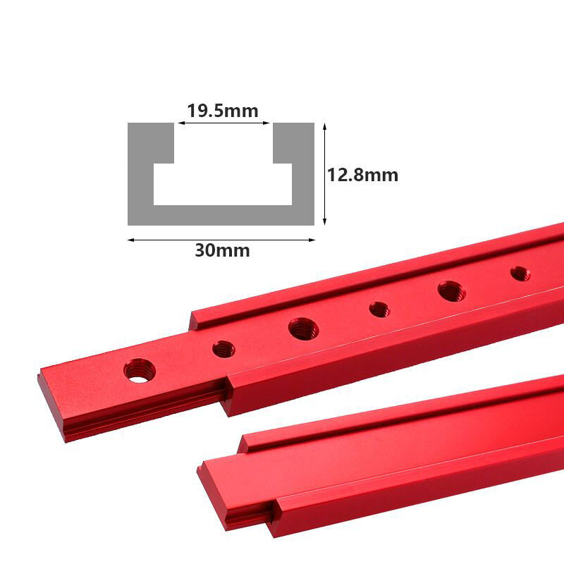 Table Saw Miter Bar Slider Gauge Rod T Slot Miter Track M6/M8T Screw Fixture Slot Aluminum Alloy for DIY Woodworking Router