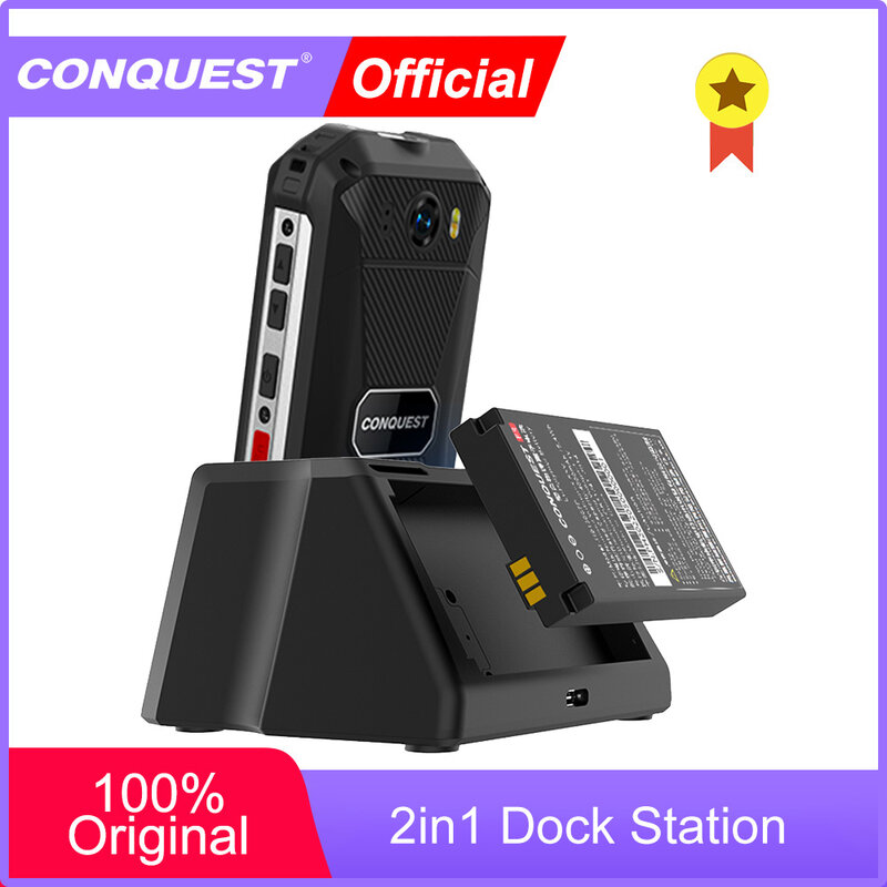 CONQUEST-2in 1 Estação de carregamento rápido, carregador para smartphone, F2, F3