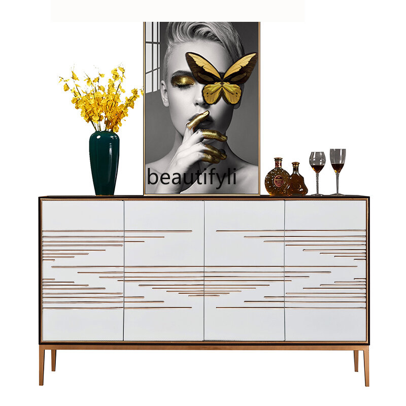 Lekki luksusowy korytarz szafka na buty ekran domowy dekoracyjna szafka na ścianki działowe nowoczesne minimalistyczne meble do kredensu