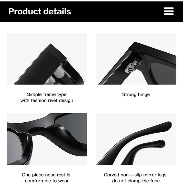 Винтажные квадратные поляризационные солнцезащитные очки для женщин 20223 Ins популярные модные очки для женщин/мужчин брендовые дизайнерские очки Панк оттенки