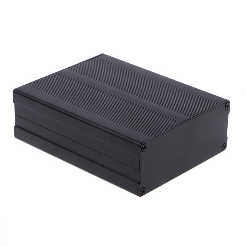 Caja aluminio para proyectos electrónicos DIY, instrumento negro para caja 120x97x4