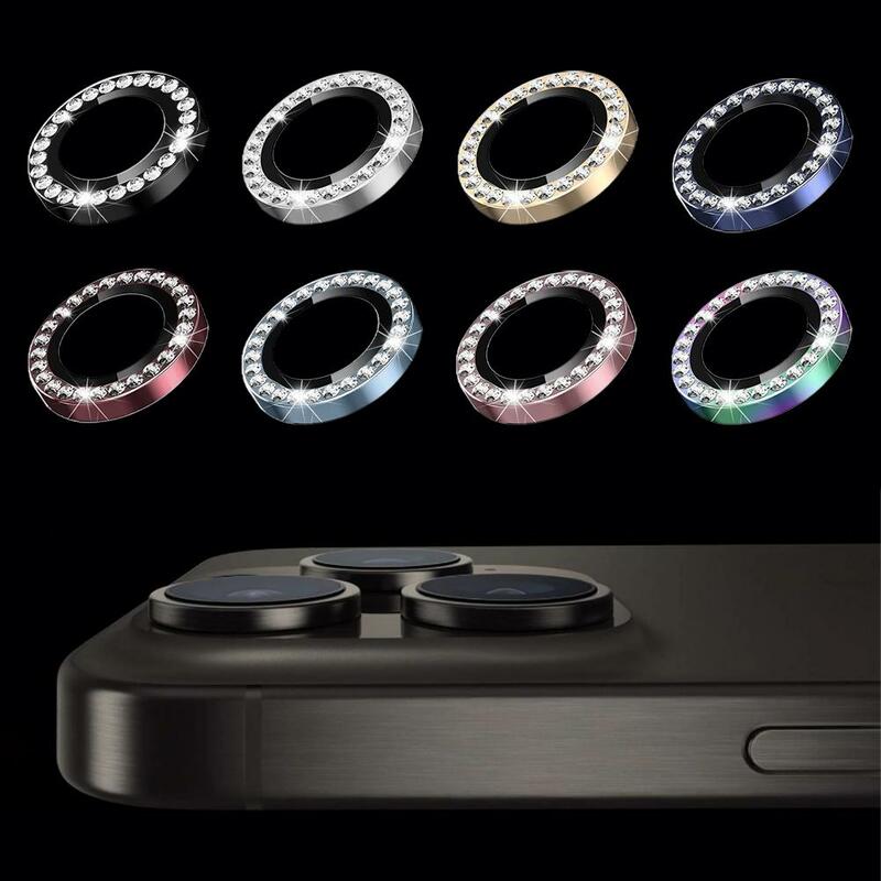 1 Juego de lentes de teléfono móvil IPhone 15pro/iPhone 15promax, FilmEagle Eye Lens, película adhesiva de Metal para taladro de punto