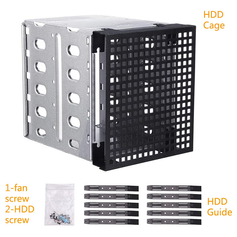 ZhenLoong 5.25 To 3.5 HDD Adapter Caddy Bracket SATA SAS Tray Hard Disk Rack Enclosure Chassis Optical Extension Drive Cage
