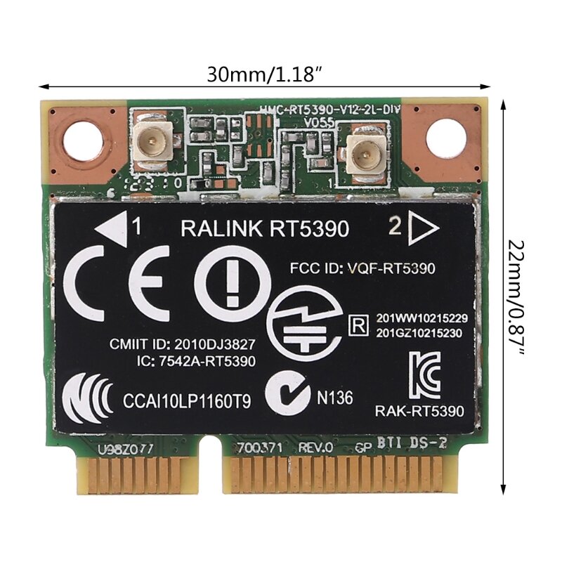 RT5390 بطاقة لاسلكية صغيرة بنصف PCIe Wlan SPS 670691-001 لـ RaLink HP436 CQ45 G4 4340S 4445s SPS 691415-001 دروبشيب