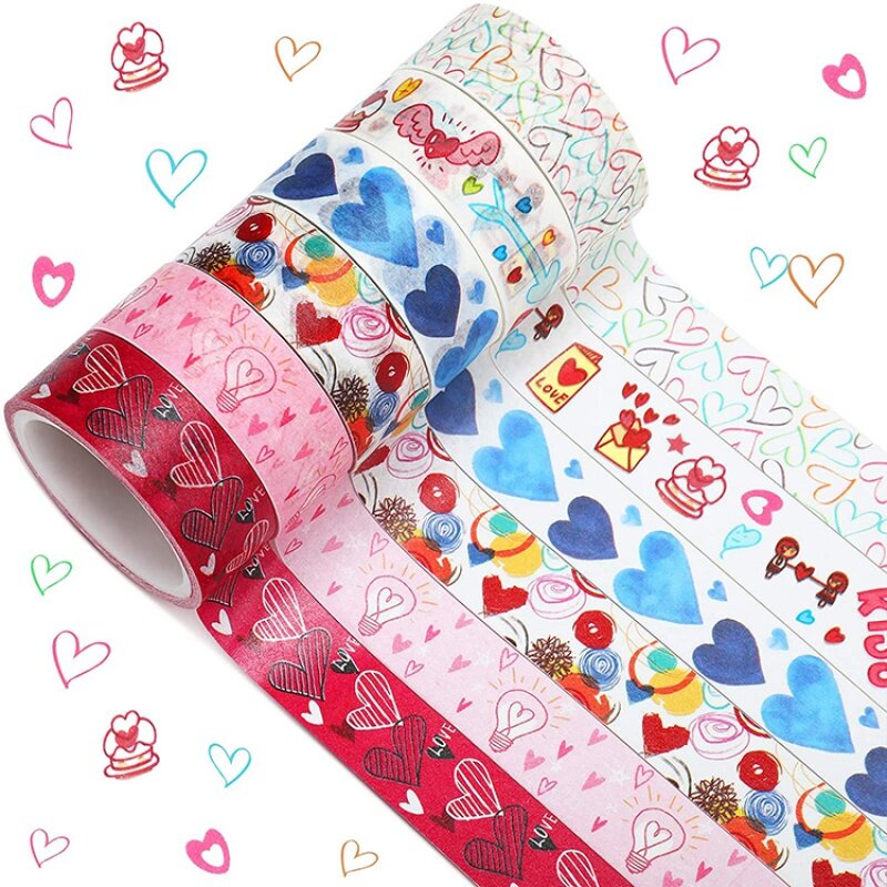 귀여운 일본 장식 마스킹 맞춤형 접착 와시 테이프, 맞춤형 제품, 도매 인쇄