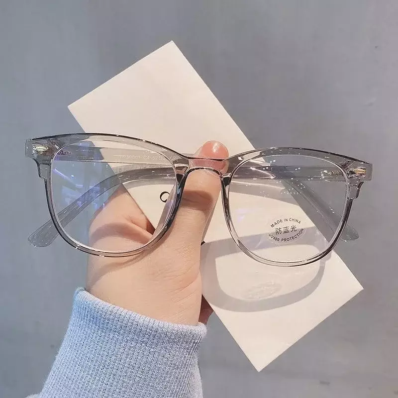 Kacamata Plastik Anti Cahaya Biru Bulat Kacamata Anti Cahaya Biru untuk Wanita Pria Optik Kacamata Memblokir Cahaya Biru