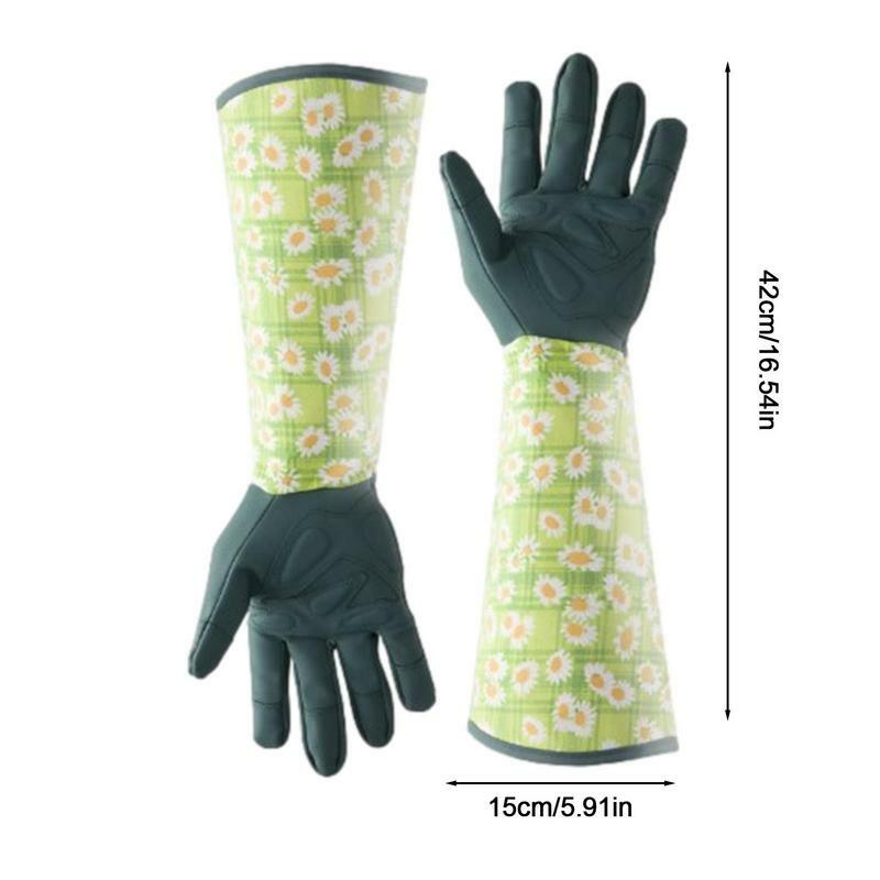 Rękawice ogrodowe długie rękawice ogrodowe dla kobiet odporne na ciernia wytrzymałe wodoodporne rękawice robocze rękawice ogrodowe akcesoria ogrodnicze