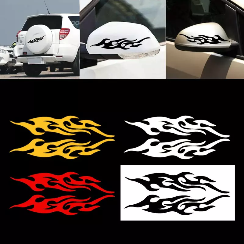 Car sticker modified flame car stickers bumper hood rearview mirror head cover stickers cover scratches motorcycle decals