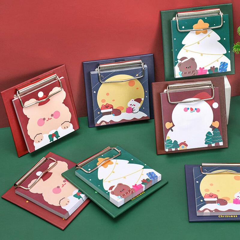 Office Notepad  Useful Multi-functional Multiple Styles  Xmas Cute Santa Snowman Memo Notepad for Home