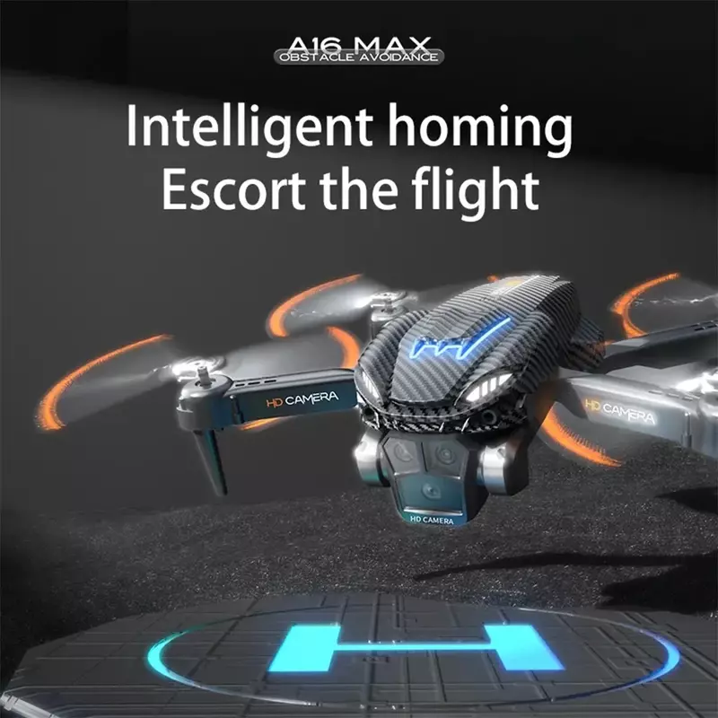 Motor sin escobillas A16 Max para Dron, dispositivo de fibra de carbono, UAV, cuatro ejes, 360 °, evitación de obstáculos, GPS, mosca inteligente