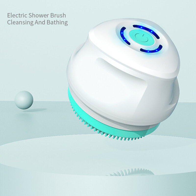 Cepillo corporal eléctrico para baño, masaje corporal, cepillo de barro completamente automático, bañador de mango largo, frotamiento de espalda para el hogar