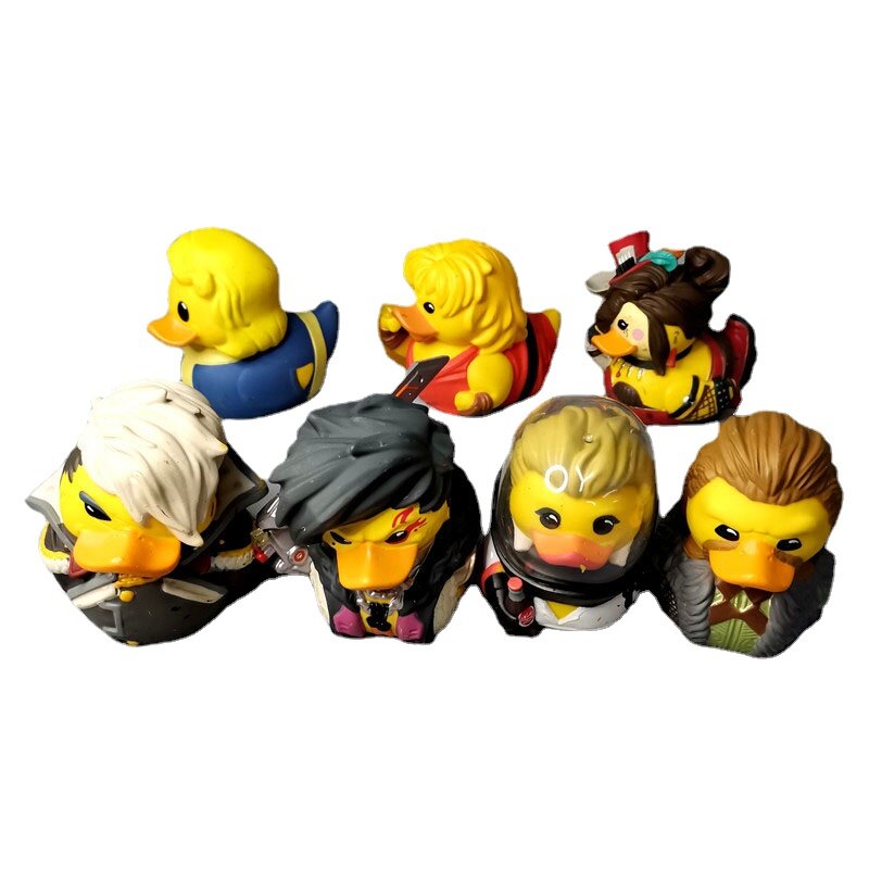 Yellow Duck Action Figure for Kids, Number Skull Tubbz, Cos Role, Desktop Decoration, Game Character, Peripheral Model, Toy Collection, Gifts