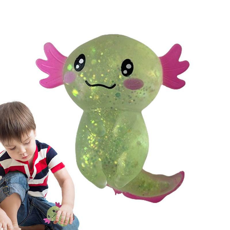 Juguete sensorial Axolotl para apretar, Juguetes Divertidos y lindos para aliviar el estrés, juguetes flexibles para niños y adultos, regalo